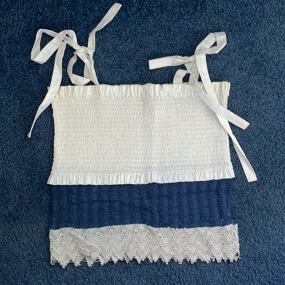 English Factory Cotton/Knit Blouse